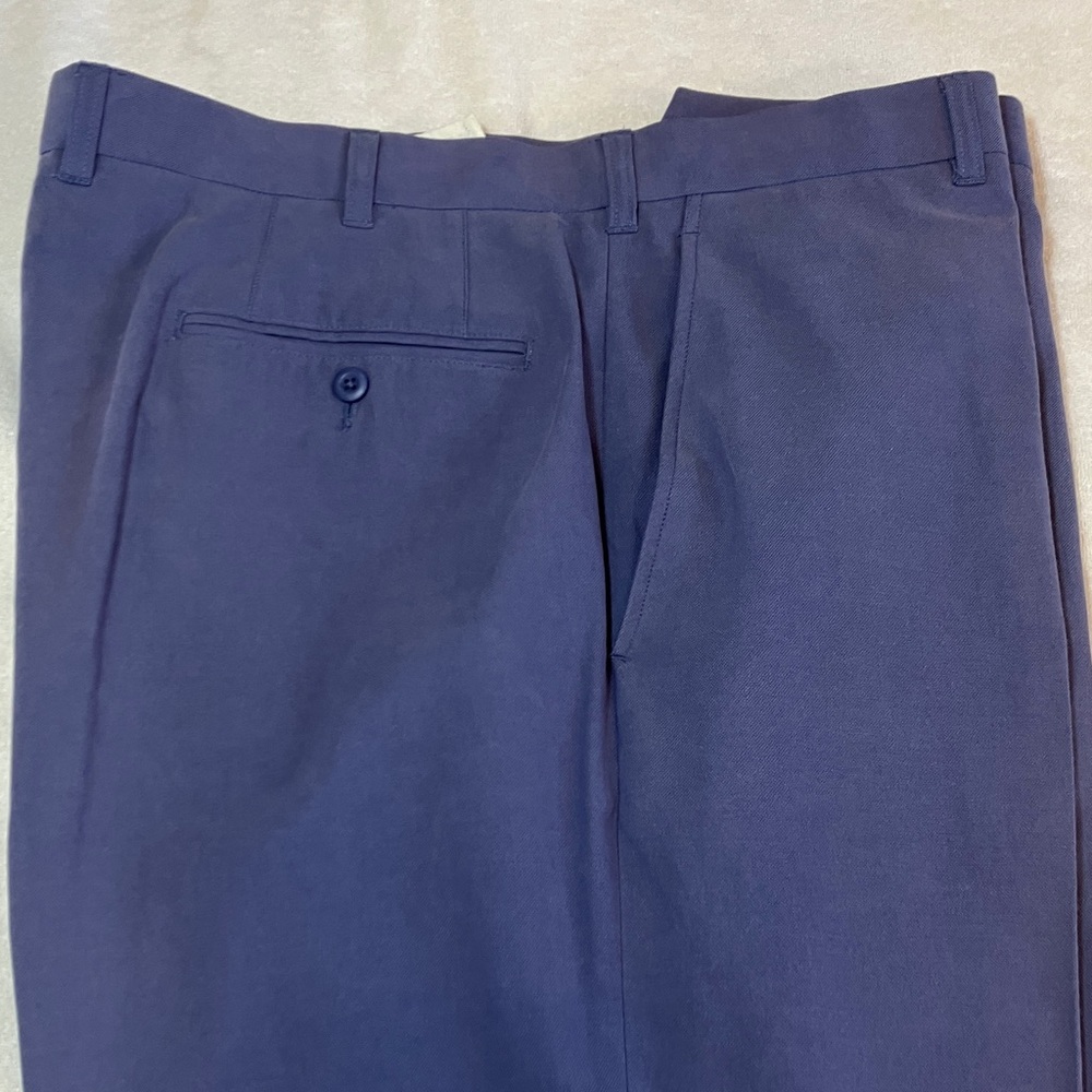 Henry Jacobson New Men's Silk/Cotton Dress Pants - Blue